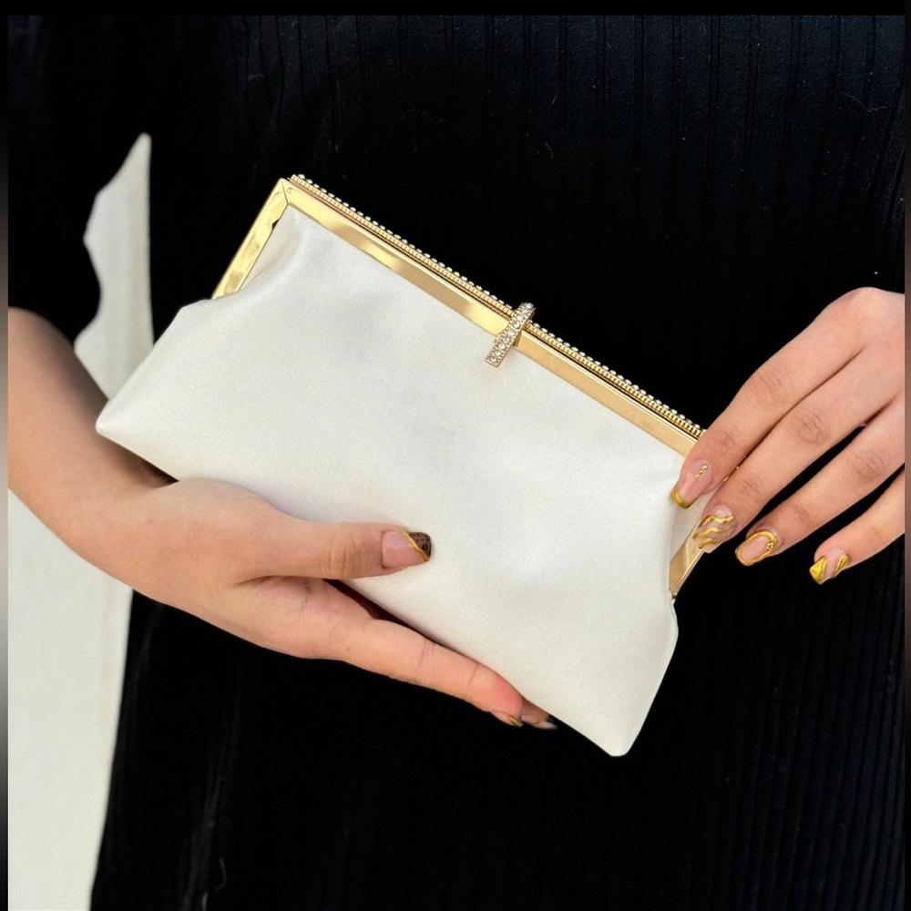 Mother of Pearl Satin Bridal Bag – Wedding Guest, Party & Evening Clutch